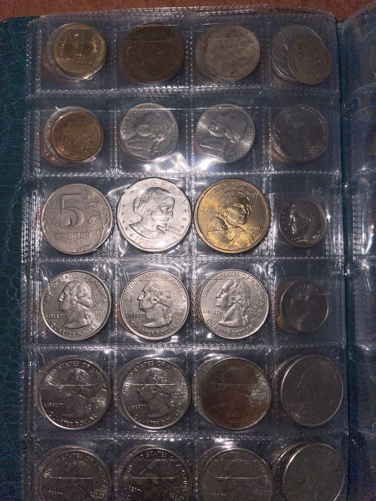 Продам монеты США и продам коллекционную монету 100 тенге (барс).