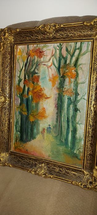 Tablou vechi,ulei,pictor consacrat,piesă de colecție.