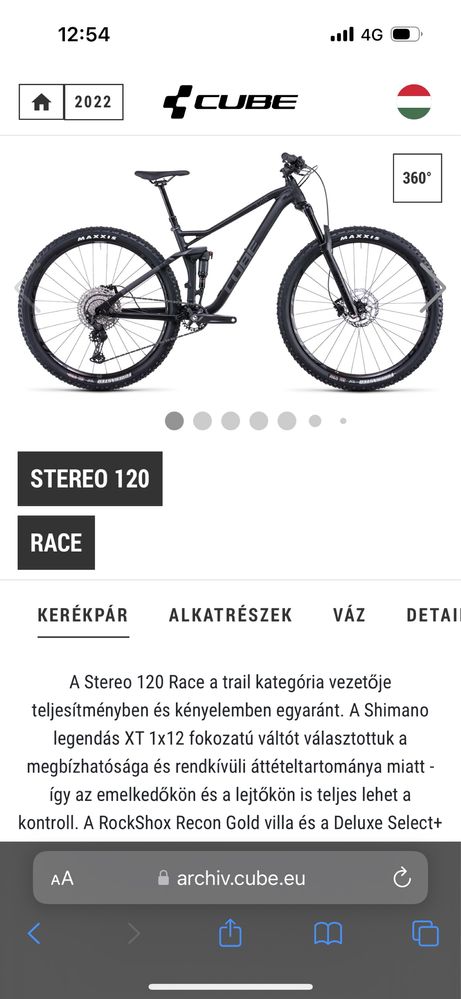 Cube Stereo 120 Race