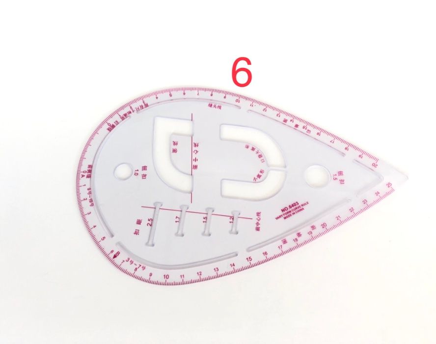 Пластмасови шивашки кривки, линия, метър, шаблон за моделиране, кривка