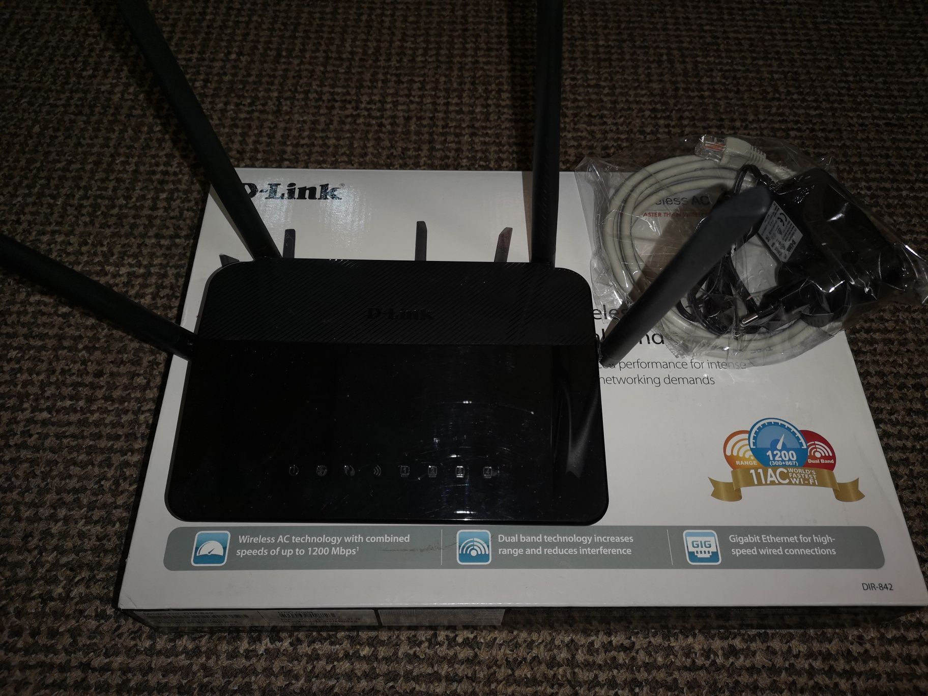 Router Wireless D-Link DIR-842 Dual Band AC1200, 4 porturi
