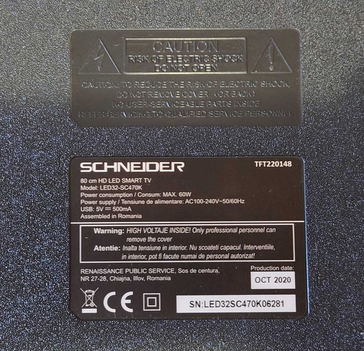 Televizor TV  LED Smart SCHNEIDER LED32 SC470K