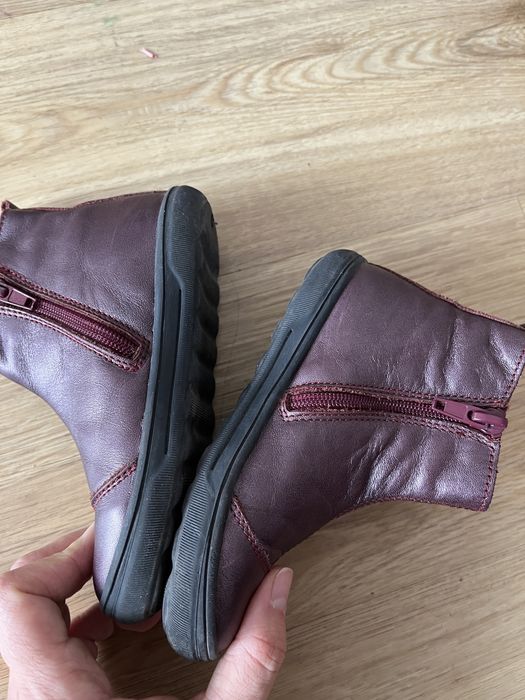 Cizme piele 16cm, cu fermoar