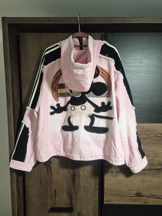 Geaca demin cusuta model Mickey Mouse