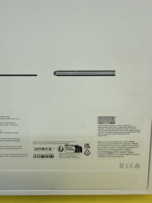 Tastatura Apple Magic Keyboard pentru iPad Air 13-inch (M3) White