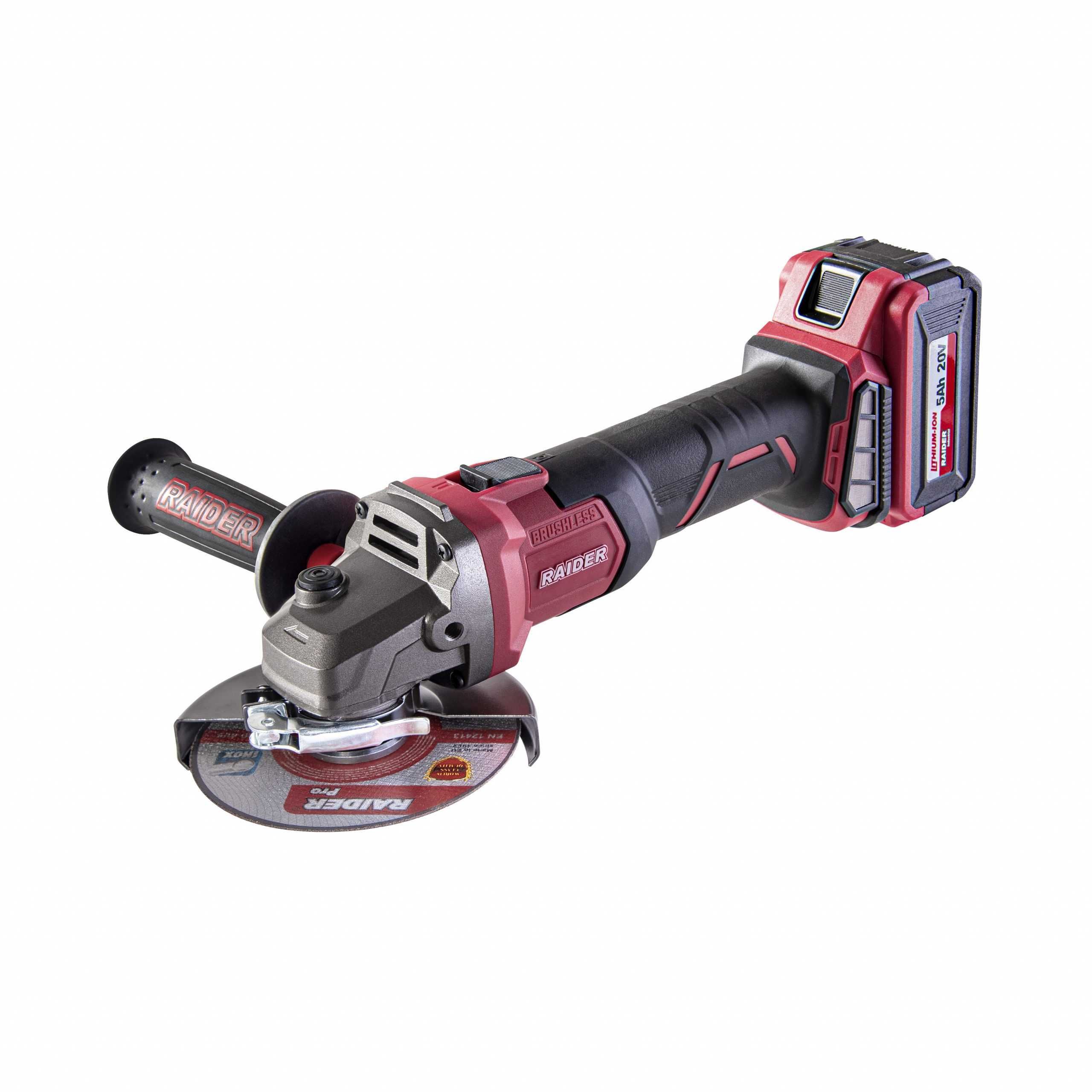 Акумулаторен ъглошлайф RAIDER RDI-AGB61, 20 V, 125 mm