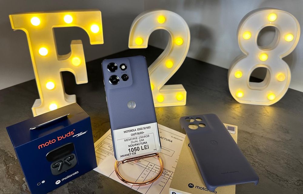 Amanet F28: Telefon Motorola Edge 50 NEO + Casti Moto Buds+ NOU (N)