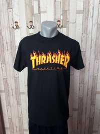 Tee tricou T-shirt Thrasher classic flame print bumbac