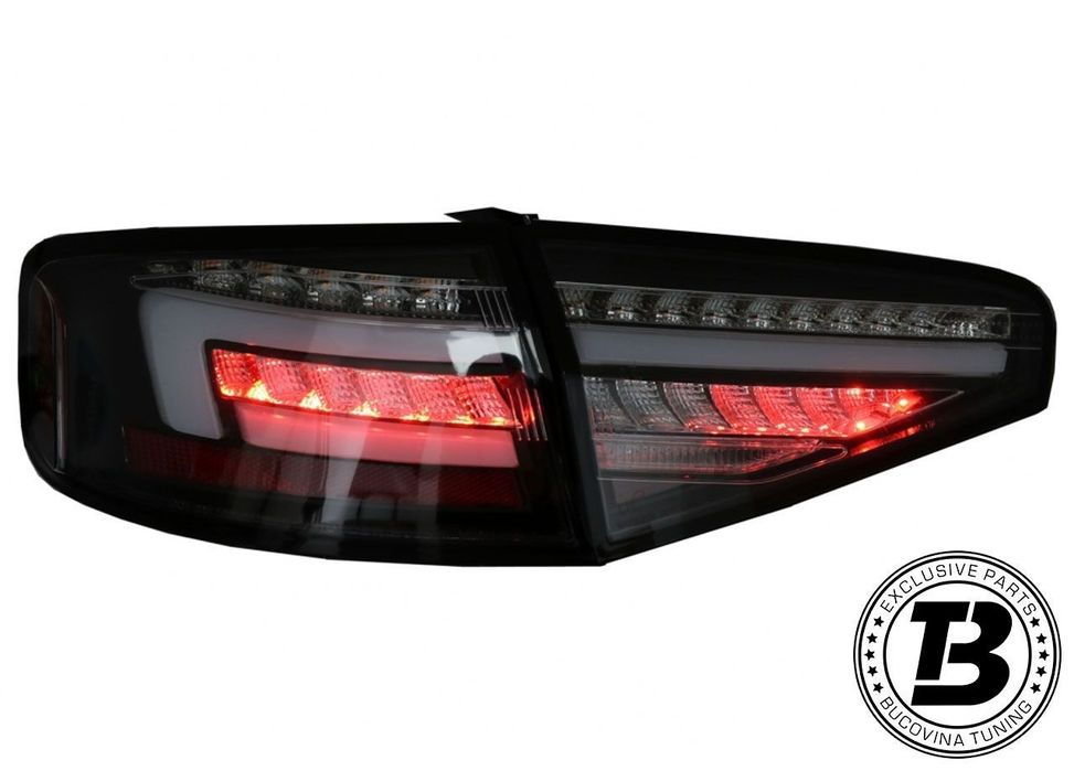 Stopuri Full LED compatibile cu A4 B8 Sedan Smoke Design