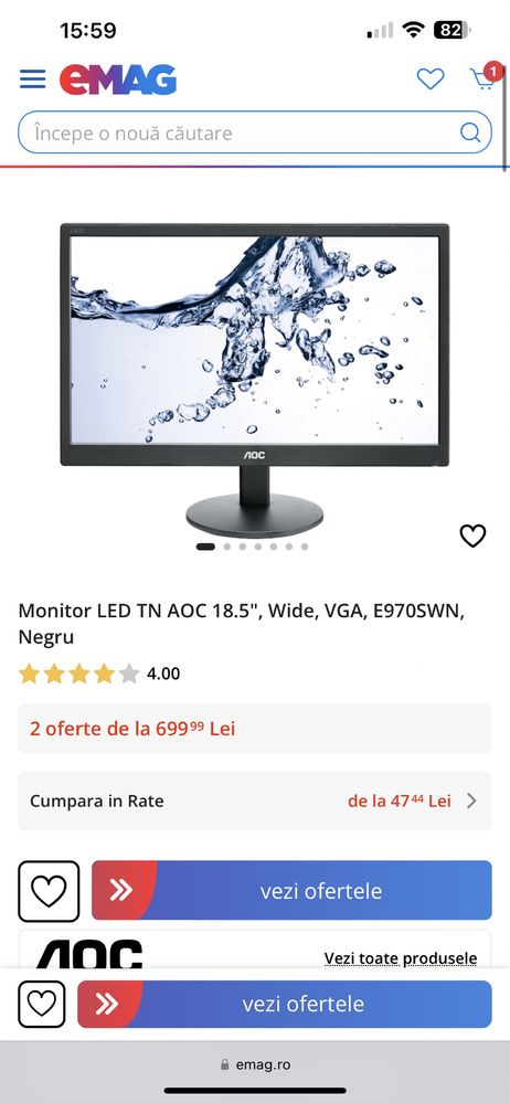 Monitor+Pc HP i5-Ssd-8GB RAM