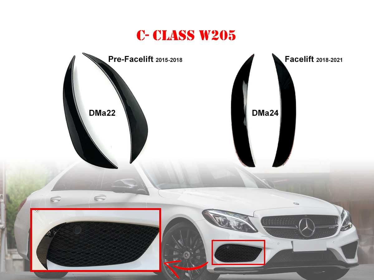 Accesorii tuning bara de protecție față pentru Mercedes AMG C W205