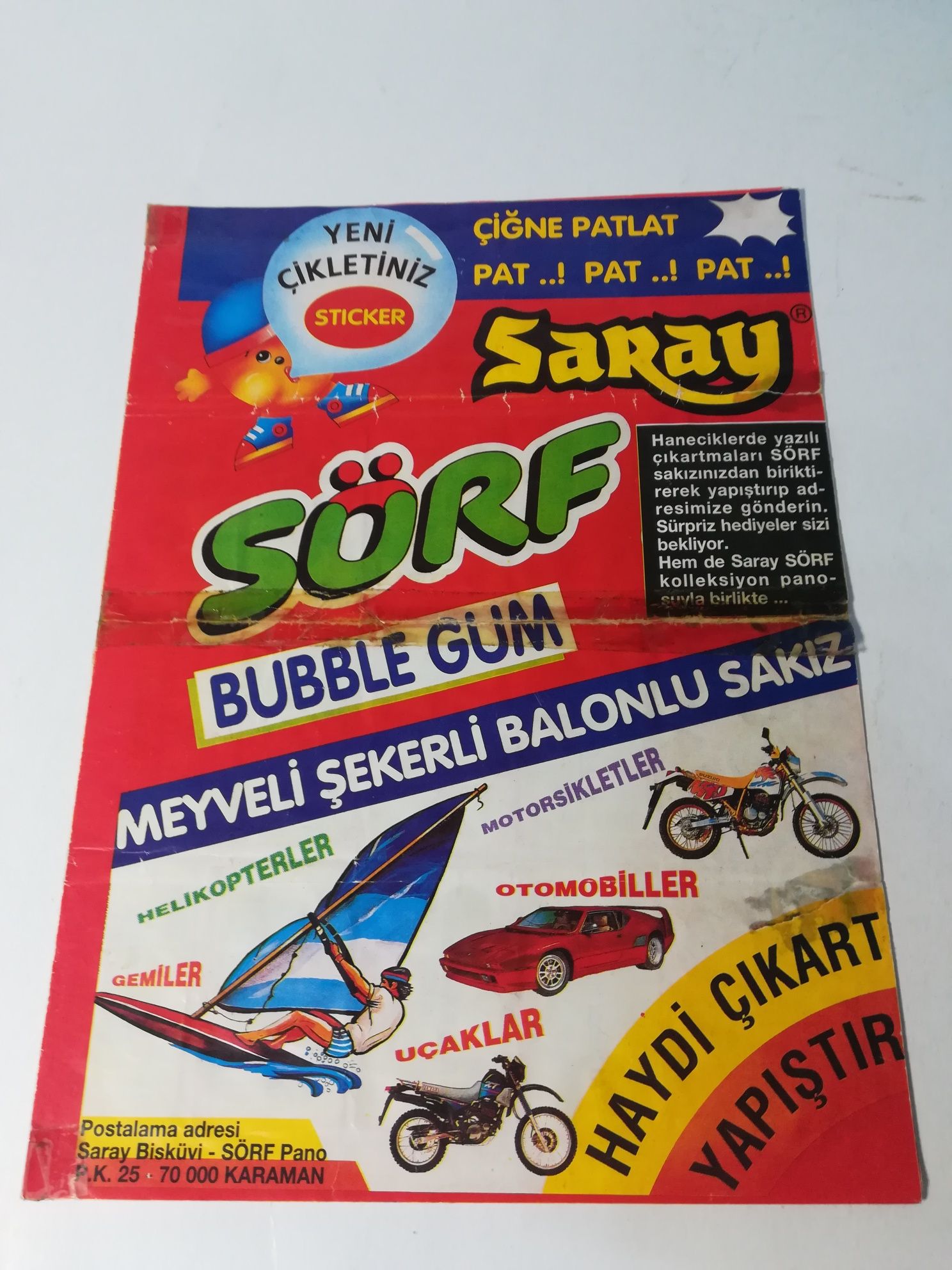 Saray Surf Bubble gum, surprize, sticher vechi, complet, rar