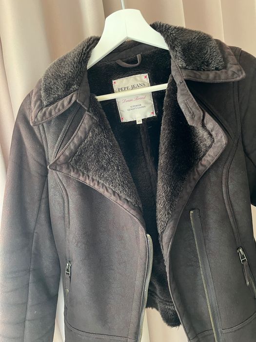 Кожено яке Pepe Jeans, размер XS