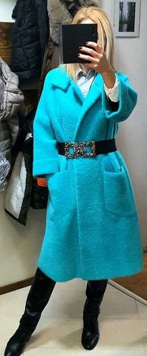 Дамско палто тип халат в бонбонен цвят