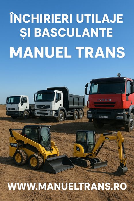 Miniexcavator de inchiriat si mini incartor frontal