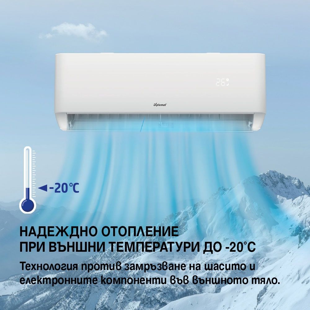 Нов инверторен климатик DIPLOMAT DAW-90Smart Winter