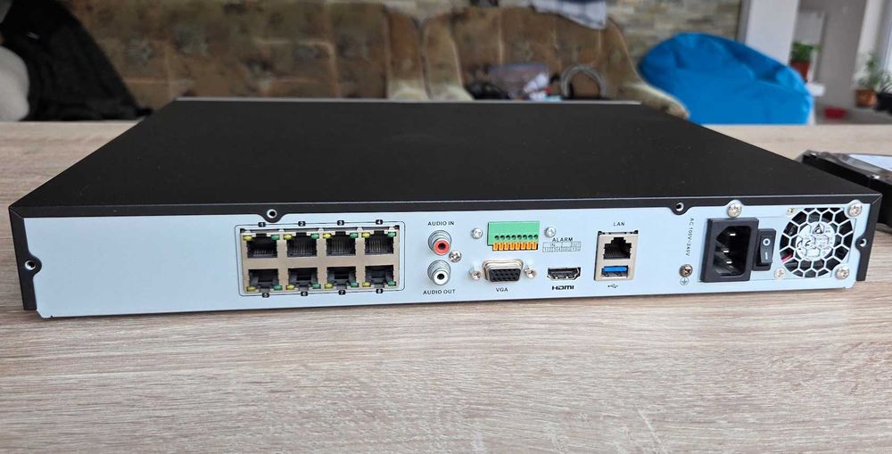 NVR Hikvision DS-7608NI-K2/8P, 8 canale/camere , UltraHD 4K, PoE
