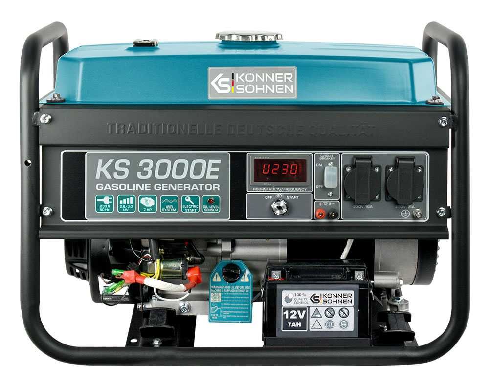 Generator de curent pe benzina monofazat 3.0 kW Konner Sohnen KS 3000E