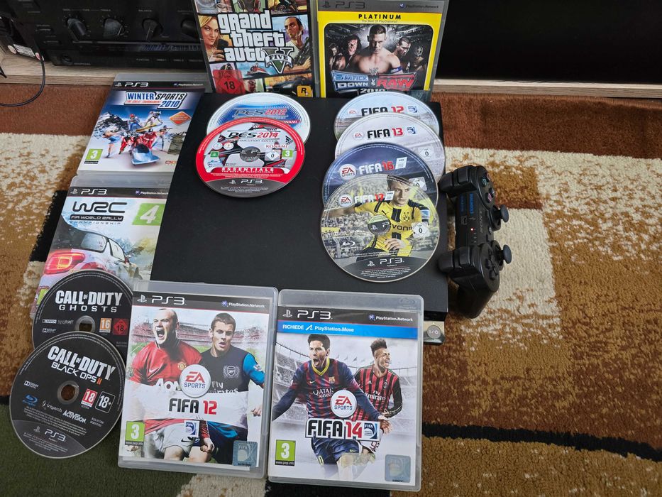 Ps3 Slim Modat 500gb +14 jocuri