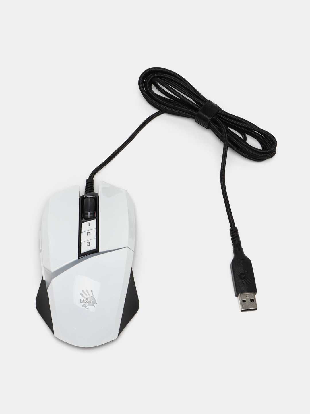 Проводная игровая мышь Bloody W60MAX PANDA WHITE RGB Gaminig Mouse