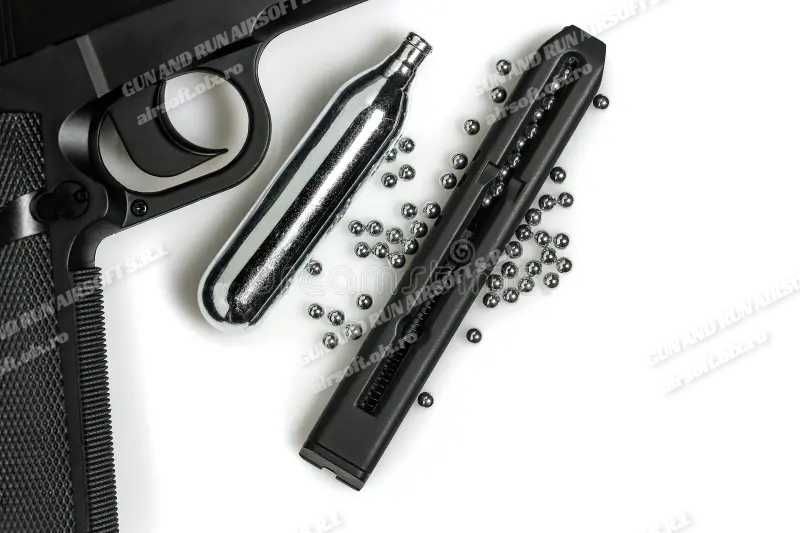 Pistol Airsoft CO2 MODIFICAT: Taurus , Full Metal, 5J Puternic + Gaz