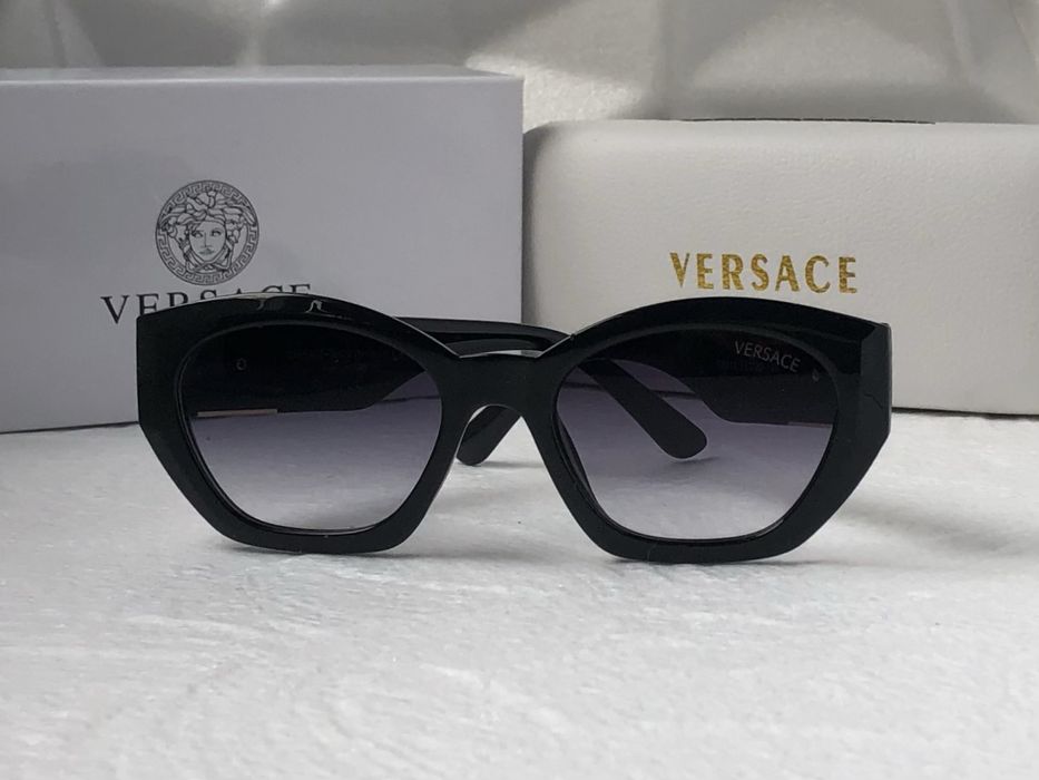 Дамски слънчеви очила котка многоъгълни 2 цвята черни