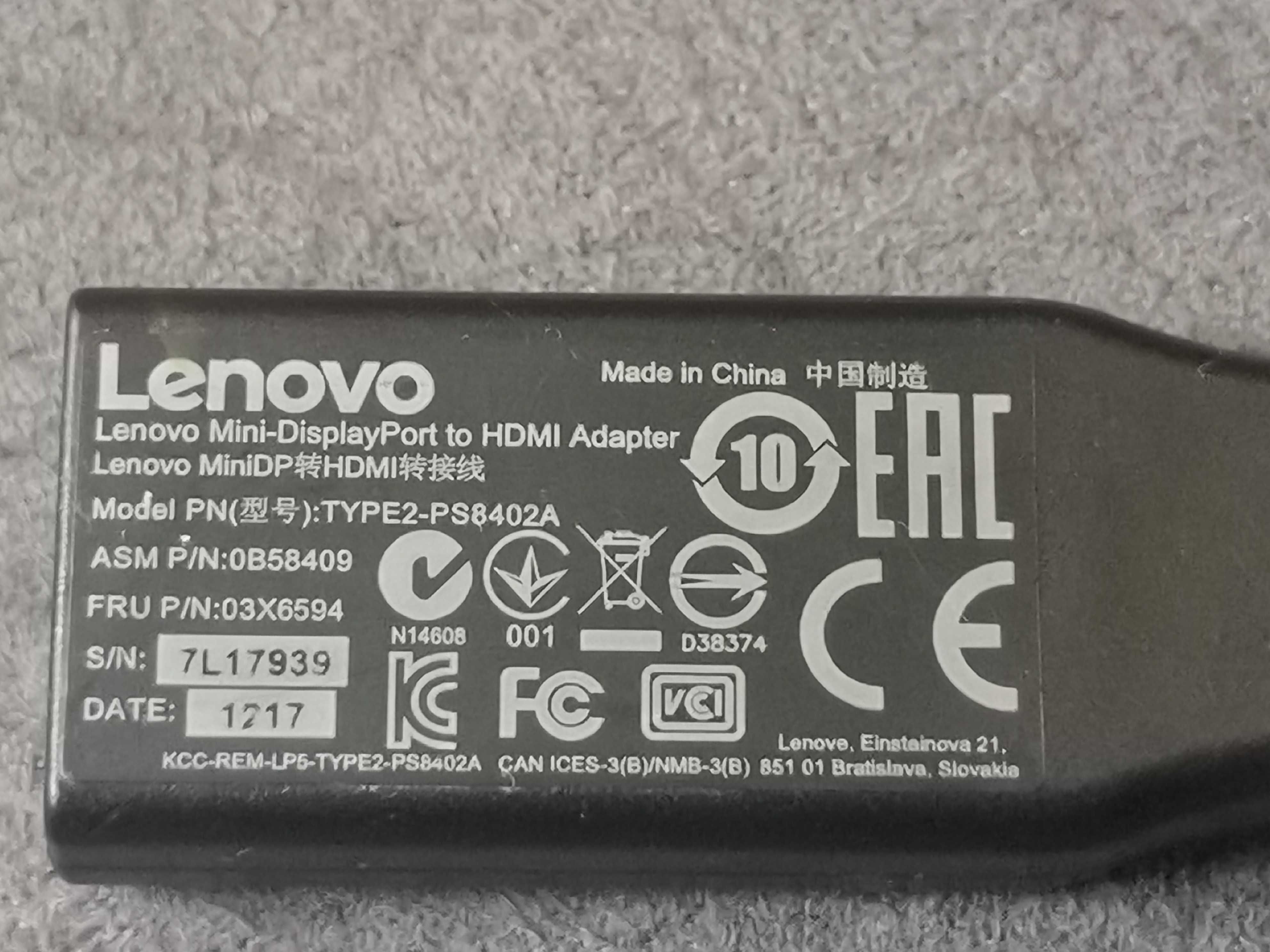 Lenovo Mini-Display Port la Hdmi Adaptor