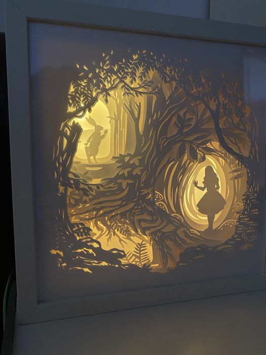 Tablouri 3d cu lumina (shadowbox)