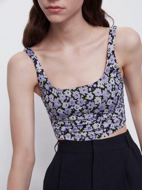 Crop top bustiera Zara