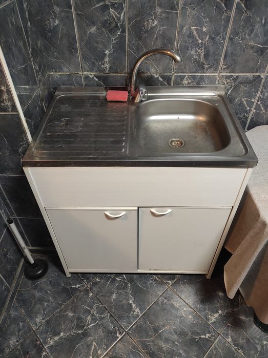 Chiuveta Bucatarie cu Baterie si Dulap Inclus