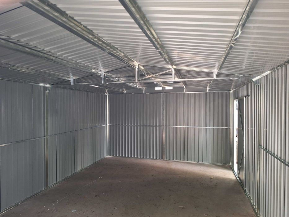 Метален гараж за автомобил Kingston цвят Антрацит 5.4х3.8х2.3м 19.6квм