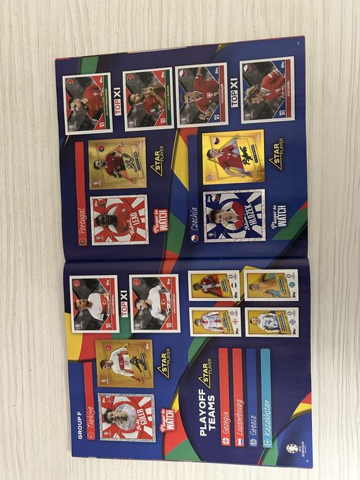 Topps Euro 2024 – напълно попълнен албум (вкл. златни стикери)