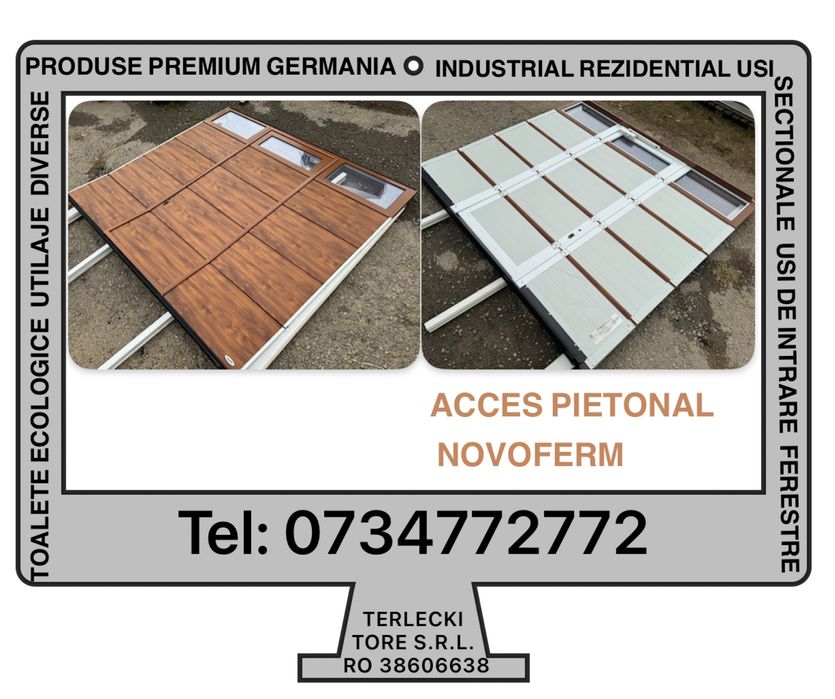 USA SECTIONALA REZIDENTIALA hala garaj  H 232 x L 253 Novoferm