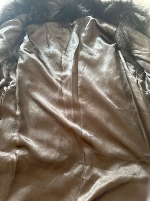 естествена кожа с косъм елек