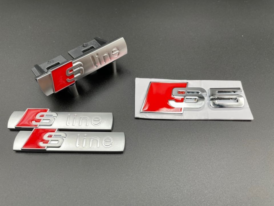 Set embleme Audi S5 gri / roșu