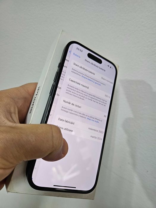iPhone 15, 128 gb, neverlock, impecabil, la cutie.