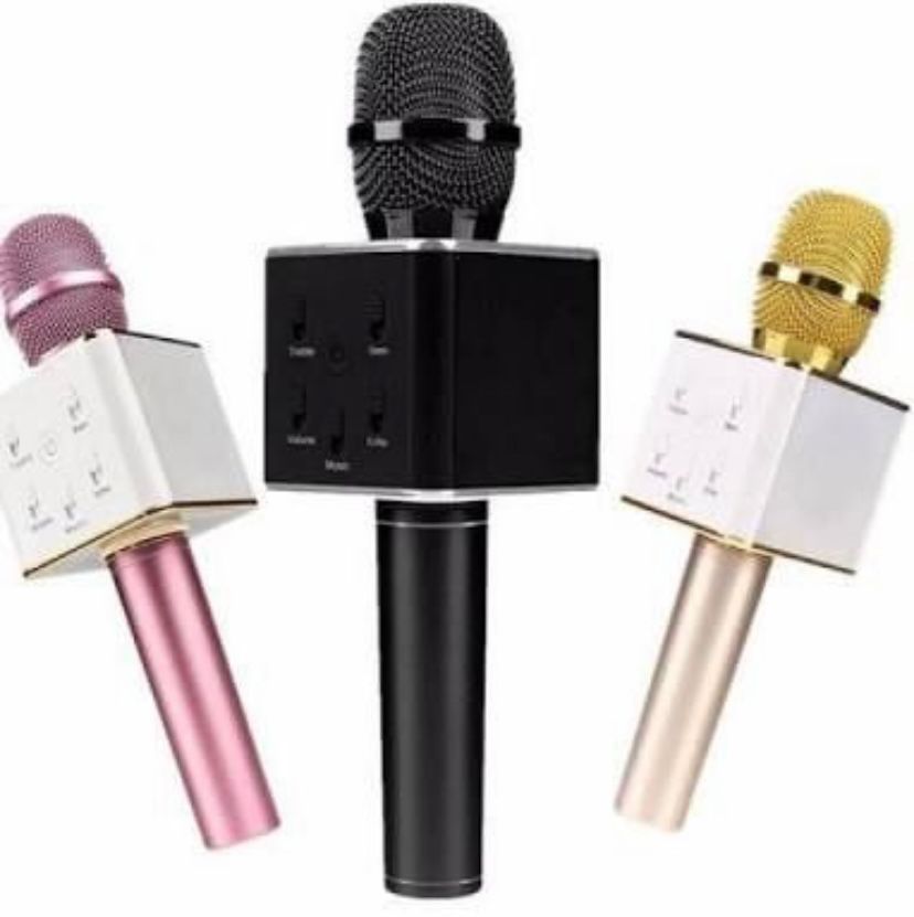 Microfon Karaoke Wireless cu Bluetooth, cu Boxa dispune de 2 difuzoare