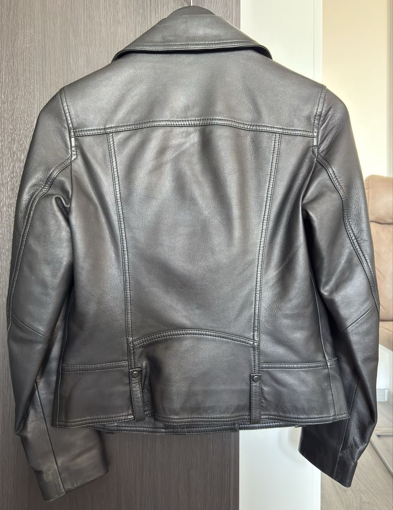 Geacă de piele de damă Massimo Dutti - XS - Neagră