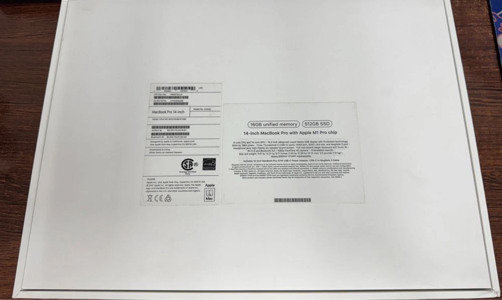 MacBook pro 14’inch m1pro