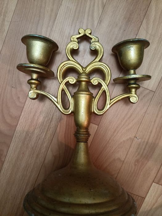 Подсвечник ссср  металлический высокий 30 см устойчивый