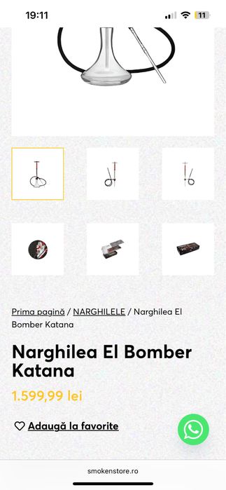 Narghilea El Bomber Katana