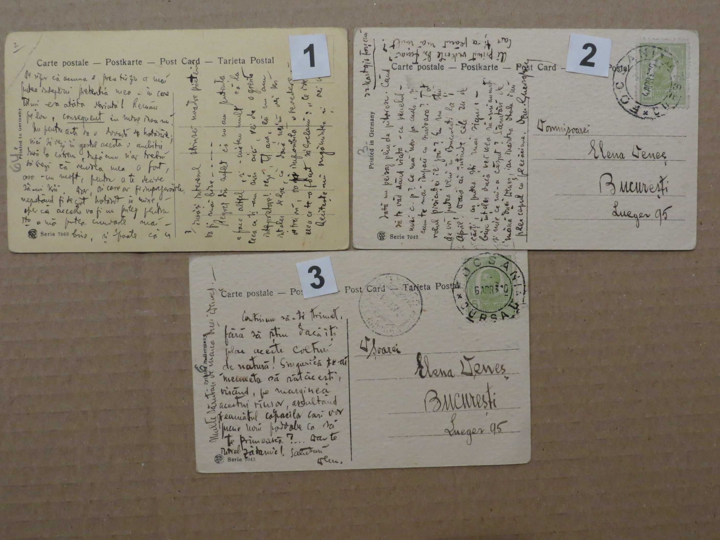 13 carti postale ilustrate cu scene din natura  1910-1911