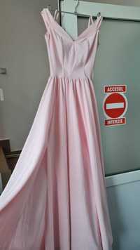 Rochie de nunta/de ocazie femei, roz lunga, noua, marime Xs-S de vara