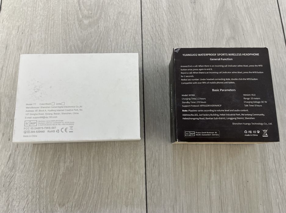 Casti Earbuds Wireless Willful T7 + Casti Yuanguo BluetoothWaterproof