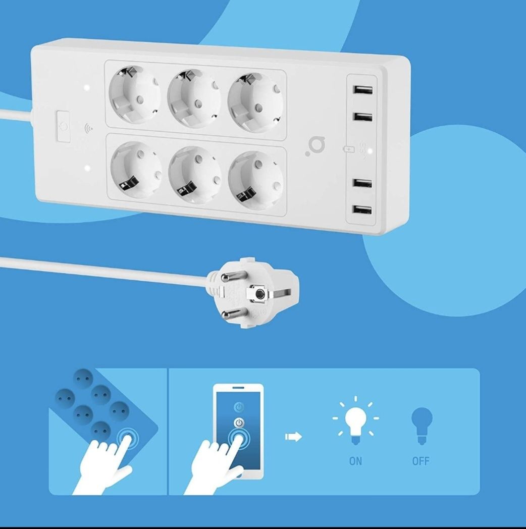 Smart WI FI Разклонител с 6 гнезда Acme SH3305