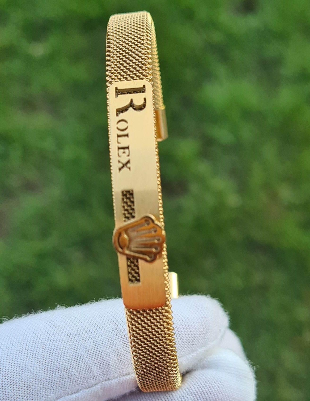 Bratara Rolex placat cu aur 14k