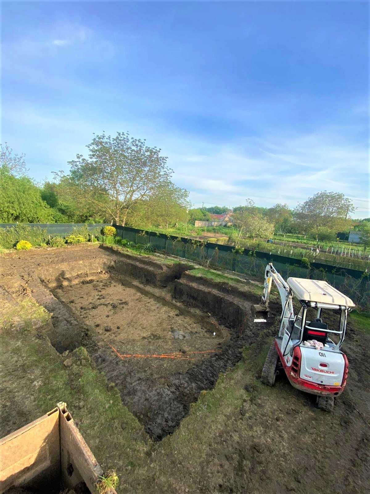 Lucrari (inchiriere) miniexcavator ,sapaturi,fundatii,fose,bransamente