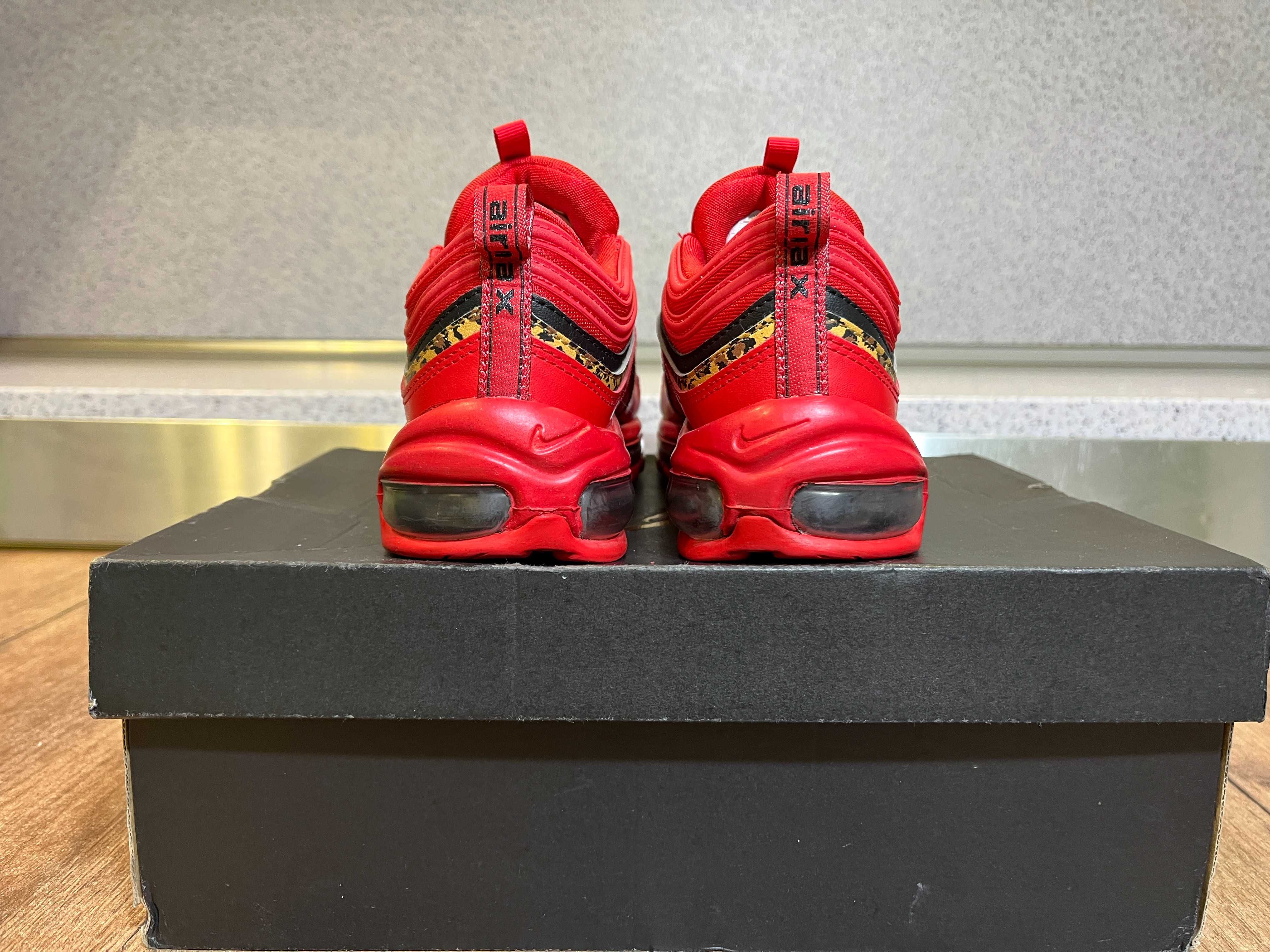 ОРИГИНАЛНИ *** Nike Air Max 97 Premium " Leopard Pack " Red Black