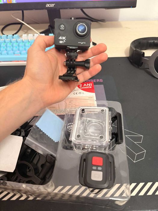 Camera myria 4k sport + suport ham pentru ea