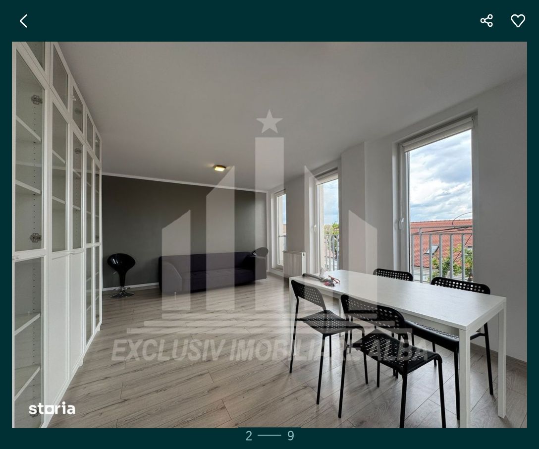 Proprietar inchiriez apartament 2 camere bloc  nou Centru, Tribunal